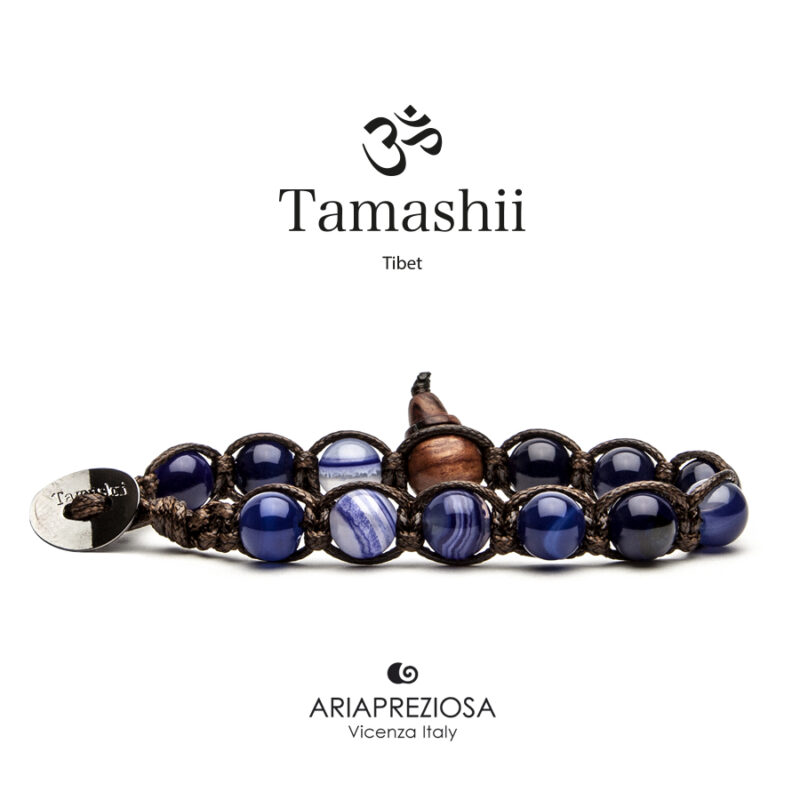 TAMASHII - AGATA BLU SCURO STRIATA Collezione tradizionale Ref. BHS900-216