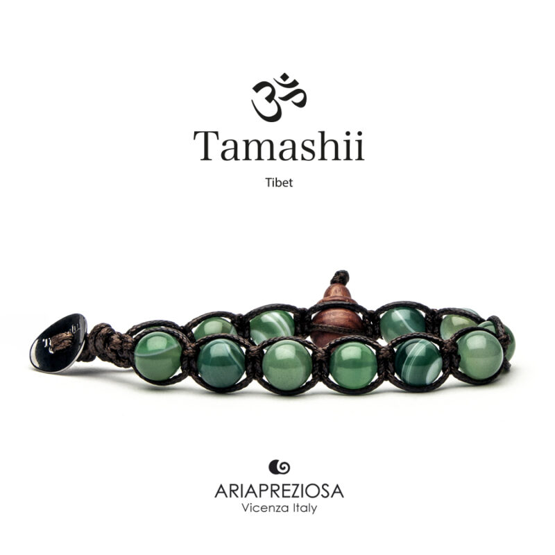 TAMASHII - AGATA VERDE CHIARO STRIATA Collezione tradizionale Ref. BHS900-87