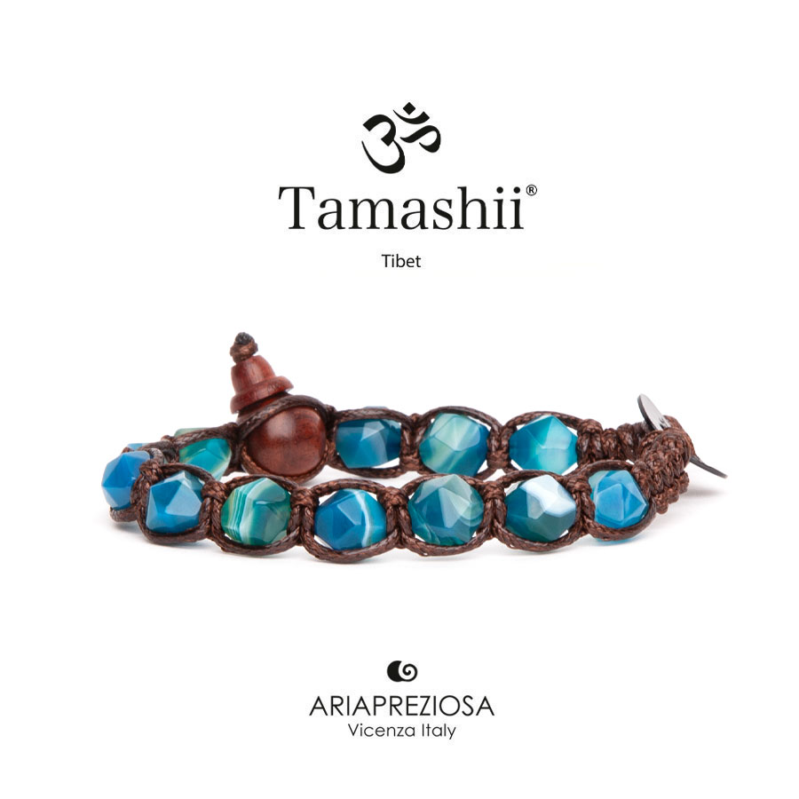 TAMASHII - AGATA BLU STRIATA Collezione Diamond Cut Ref. BHS911-141