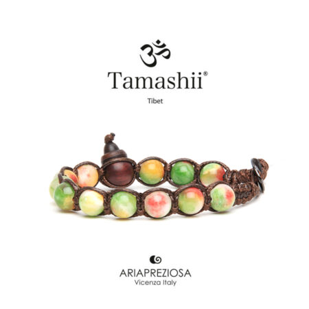Tamashii Bracciale Unisex Classic Con Pietre Fluorite E Legno - Modello BHS900-203